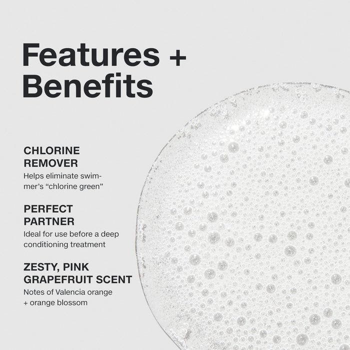 Paul Mitchell Clarifying Shampoo Three, the professional-strength swimmers’ shampoo that deeply cleanses to remove chlorine, iron, minerals, and product buildup. Perfect for swimmers and anyone exposed to hard water, this clarifying shampoo washes away dull residue, helps strengthen strands, and prevents future buildup for healthier-looking hair.