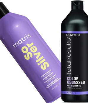 Matrix Total Results So Silver Shampoo and Color Obsessed Conditioner Duo Matrix Total Results - On Line Hair Depot