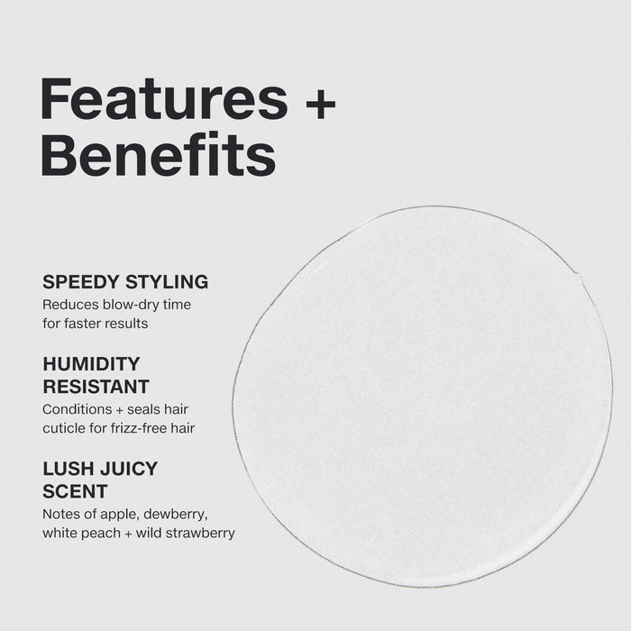 Cut down your blow-dry time and achieve silky, smooth hair with the Paul Mitchell Super Skinny Serum. This best-selling hair serum is a must-have styling essential, offering up to 232°C (450°F) heat protection while reducing drying time for faster, sleeker results. The humidity-resistant formula tames frizz, smooths the cuticle, and leaves hair with long-lasting shine that holds up in any weather. Lightweight silicones absorb quickly without weighing hair down, making it ideal for creating a polished, frizz