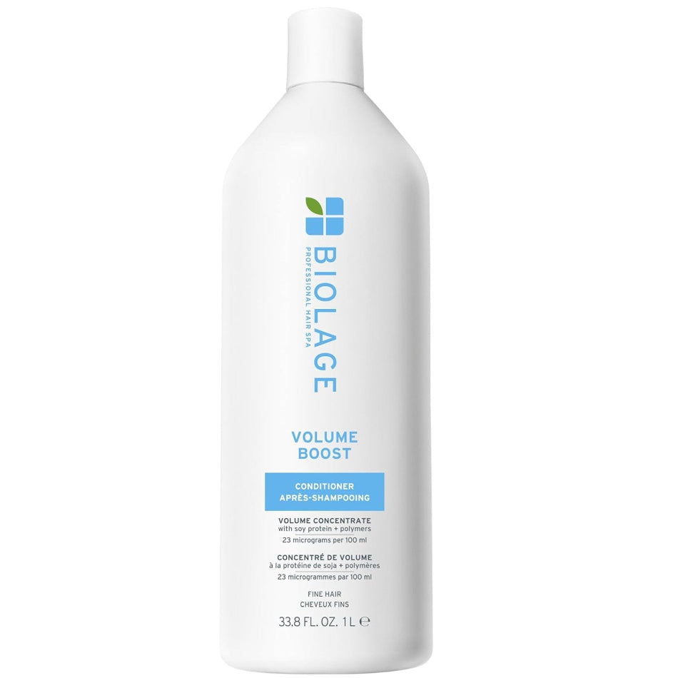 Inspired by nature's expanding cotton flower, the Matrix Biolage Volume Boost  is your fine hair's best friend — delivering long-lasting, weightless volume and luminous shine without the heaviness.