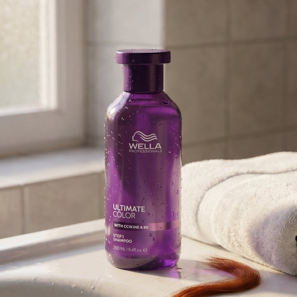 Ultimate Color Sulfate-Free Shampoo
Soothes the scalp while gently cleansing to minimize colour fade, moisturises and detoxes hair from colour-distorting metals.