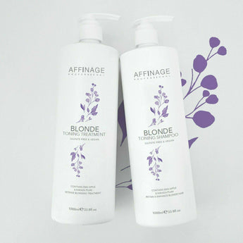 Affinage Blonde Toning Shampoo & Treatment 1lt Duo Affinage - On Line Hair Depot