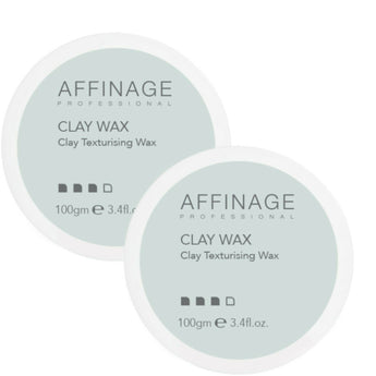 Affinage Professional Clay Texturising Wax 100ml Duo - 2 x 100ml Affinage - On Line Hair Depot