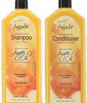 Agadir Moroccan Argan Oil Daily Moisturizing Shampoo & Conditioner 1 LITRE Duo Agadir - On Line Hair Depot