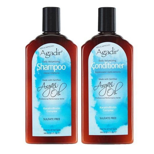 Agadir Moroccan Argan Oil Daily Volumizing Shampoo & Conditioner Duo - On Line Hair Depot