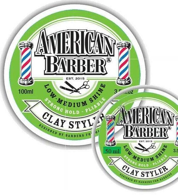 American Barber Clay Styler 1 x 100ml & 1 x 50ml Duo - On Line Hair Depot