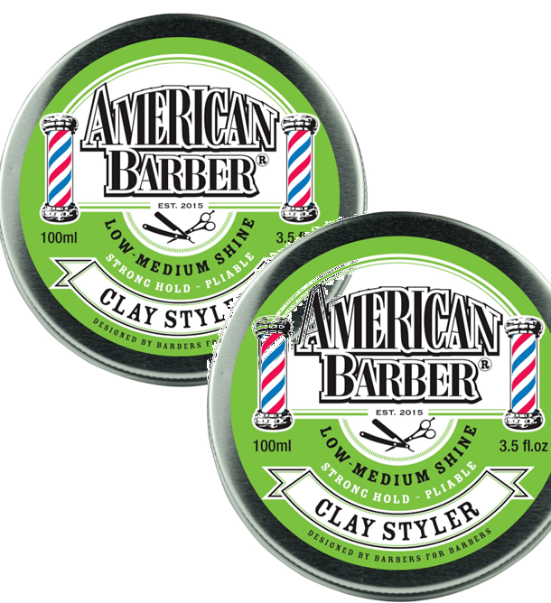 American Barber Clay Styler 100ml Duo - On Line Hair Depot