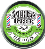 American Barber Clay Styler 100ml  Pack Mens Styling Medium Hold (1 x 100ml) American Barber - On Line Hair Depot