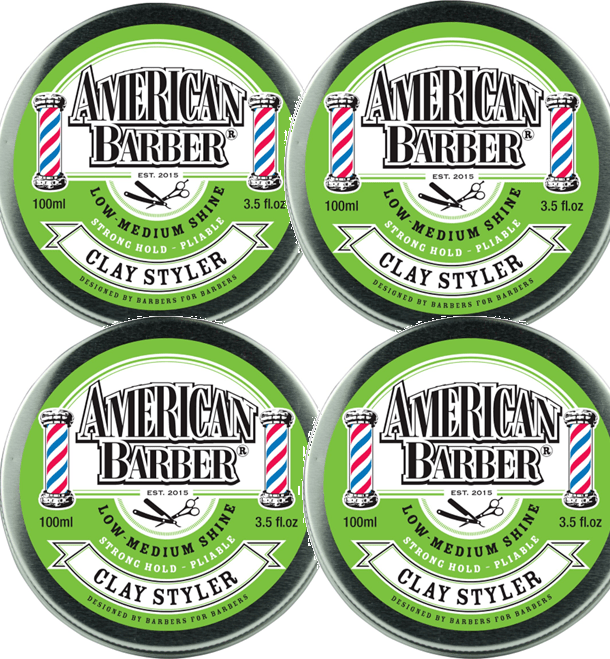 American Barber Clay Styler 100ml Quad Pack - On Line Hair Depot