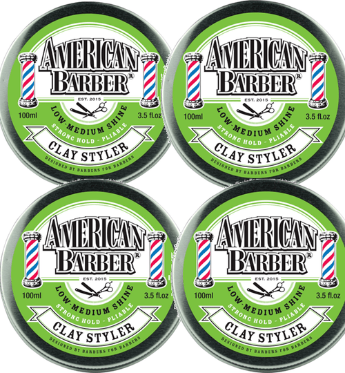 American Barber Clay Styler 100ml Quad Pack - On Line Hair Depot
