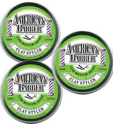 American Barber Clay Styler 100ml trio Pack Mens Styling Medium Hold (3 x 100ml) American Barber - On Line Hair Depot