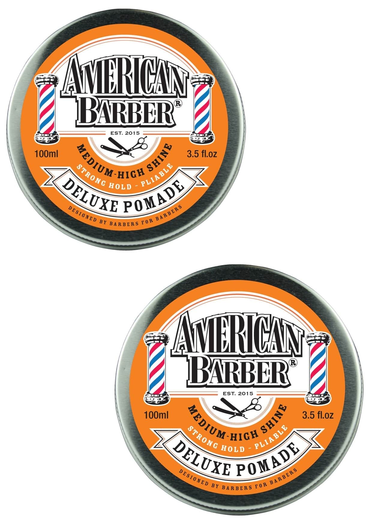 American Barber Deluxe Pomade 100ml Duo - On Line Hair Depot