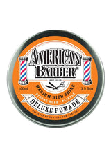 American Barber Deluxe Pomade 100ml Pack Mens Styling High Shine (1x100ml) - On Line Hair Depot