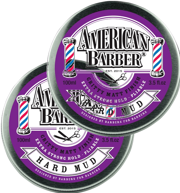 American Barber Hard Mud Wax 100ml Duo Pack - On Line Hair Depot