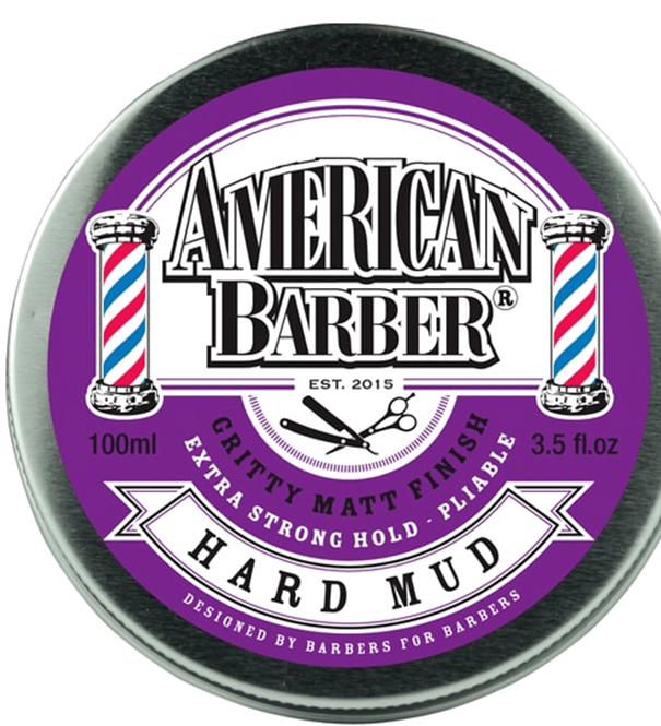American Barber Hard Mud Wax 100ml Pack - On Line Hair Depot