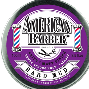 American Barber Hard Mud Wax 100ml Pack ( 1 x 100ml ) American Barber - On Line Hair Depot