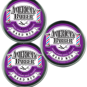 American Barber Hard Mud Wax 100ml Trio Pack ( 3 x 100ml ) American Barber - On Line Hair Depot