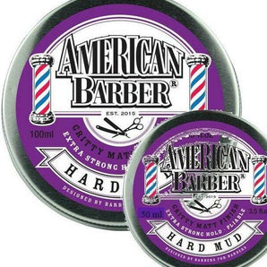 American Barber Hard Mud Wax Duo Pack 50ml & 100ml extra Strong Hold American Barber - On Line Hair Depot