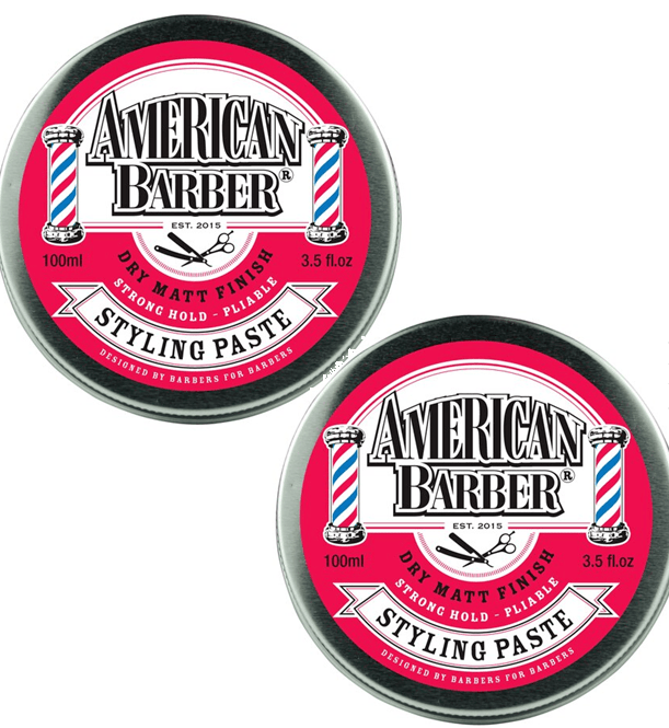 American Barber Styling Paste 100ml Duo Pack - On Line Hair Depot
