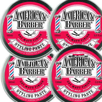 American Barber Styling Paste 100ml Quad Pack (4x 100ml) American Barber - On Line Hair Depot