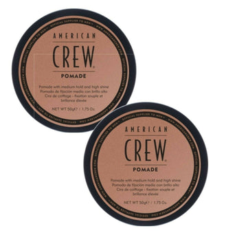 American Crew Pomade 2 x 85g with Medium Hold and High Shine American Crew - On Line Hair Depot