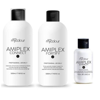 RPR Amiplex Kit Connect Fortify Stage 1 and  2  500 ml each,  Stage 3 100 ml Amiplex RPR - On Line Hair Depot