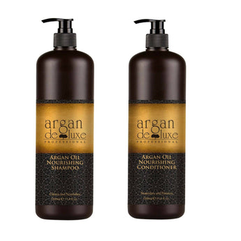 Argan De luxe Moroccan Professional Nourishing Shampoo, Conditioner 1lt each Argan Deluxe Professional - On Line Hair Depot