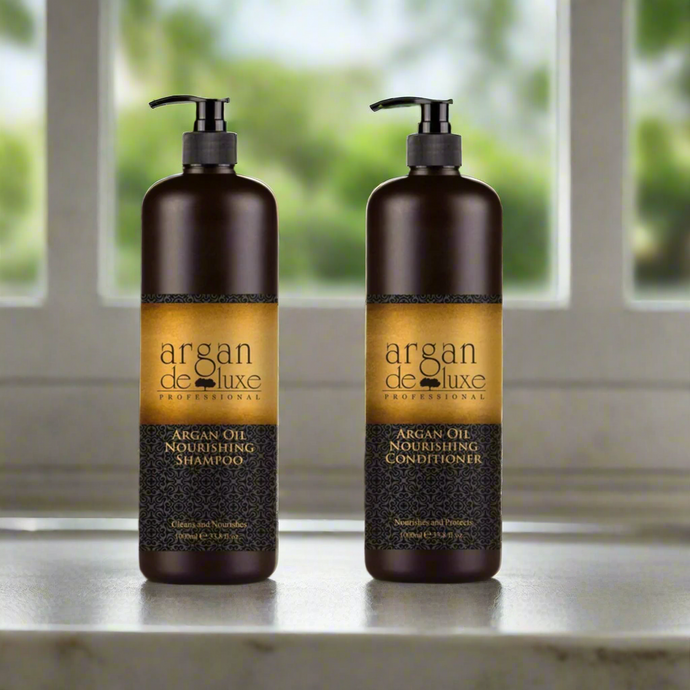 Argan De luxe Moroccan Professional Nourishing Shampoo, Conditioner Duo - On Line Hair Depot