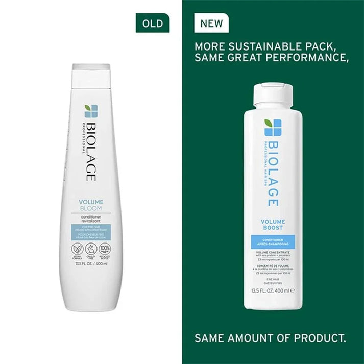 Biolage Volume Boost Conditioner is a professional-grade hair care set designed to deliver long-lasting, bouncy volume to fine and colour-treated hair — without weighing it down.