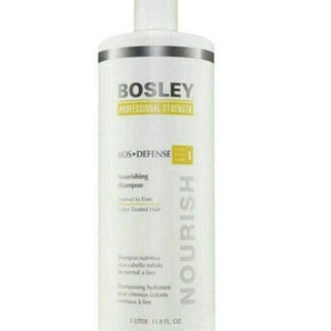 Bosley BosDefense Shampoo 1lt  Light Thinning Colour Treated Hair Yellow Bosley - On Line Hair Depot