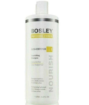 Bosley BosDefense Shampoo 1lt  Light Thinning Colour Treated Hair Yellow Bosley - On Line Hair Depot