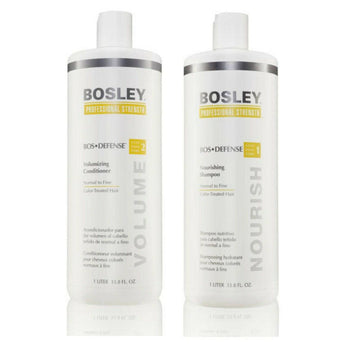 Bosley BosDefense Shampoo & Conditioner 1lt duo Light Thin Colour Treated Hair - Yellow Bosley - On Line Hair Depot