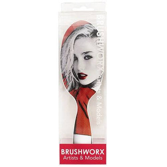 Brushworx Artists and Models Oval Cushion Hair Brush - Big Red Brushworx - On Line Hair Depot