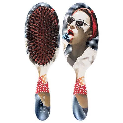 Brushworx Artists and Models Oval Cushion Hair Brush - Bubblegum Pop Ice - On Line Hair Depot