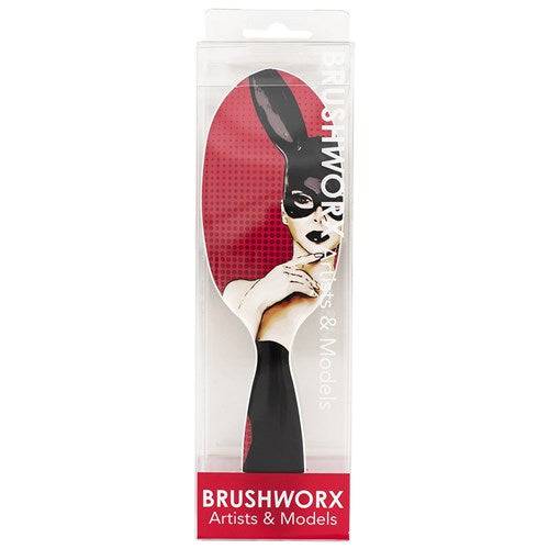 Brushworx Artists and Models Oval Cushion Hair Brush - Bunny Boo - On Line Hair Depot