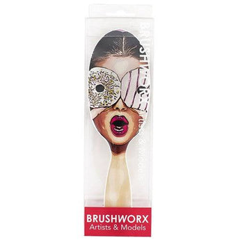 Brushworx Artists and Models Oval Cushion Hair Brush - Sugar Baby Brushworx - On Line Hair Depot