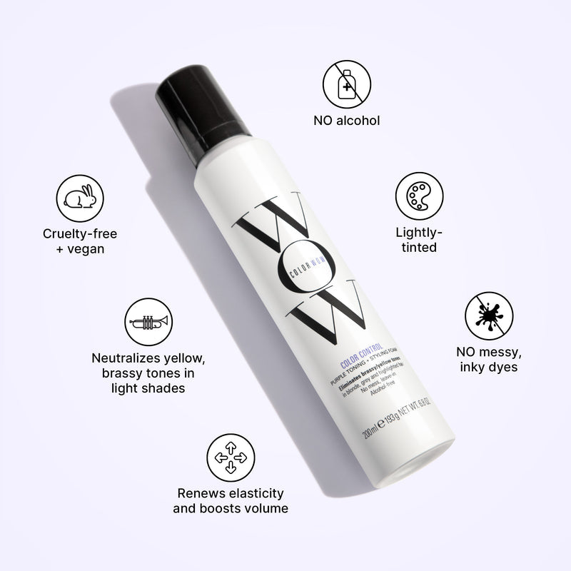 Color WOW - Color Control Purple Toning + Styling Foam - On Line Hair Depot