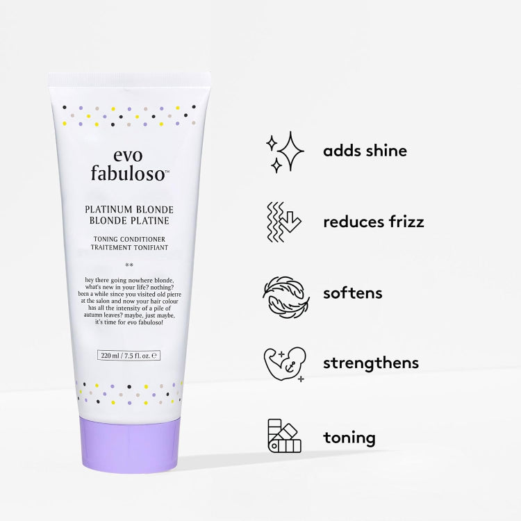 Evo Fabuloso Platinum Blonde Colour Boosting Treatment 220ml - On Line Hair Depot