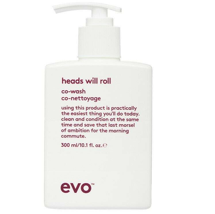 evo Heads Will Roll Co-Wash 300ml conditioner that gently cleanses and condition - On Line Hair Depot