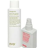 Evo Macgyver MultiUse Styling Mousse 193g, 50ml Happy Campers wearable Treatment Evo Haircare - On Line Hair Depot