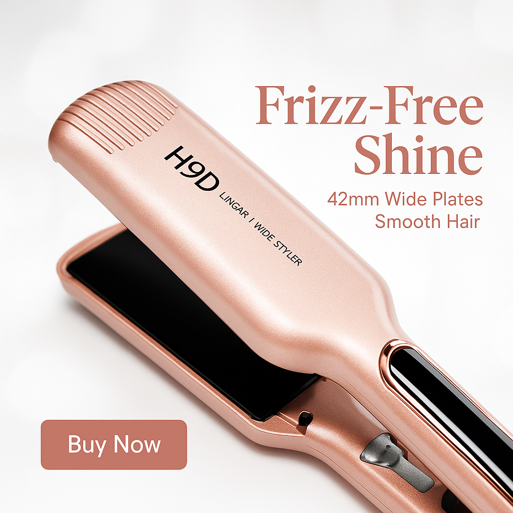 H2D Wide Plate Hair Straightener Linear II 2025 Model Rose Gold