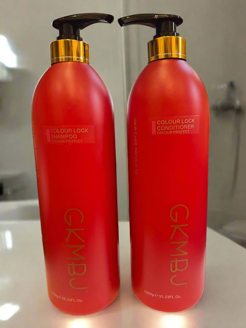 GKMBJ Colour Lock Shampoo & Conditioner 1lt each Protects Vibrancy - On Line Hair Depot