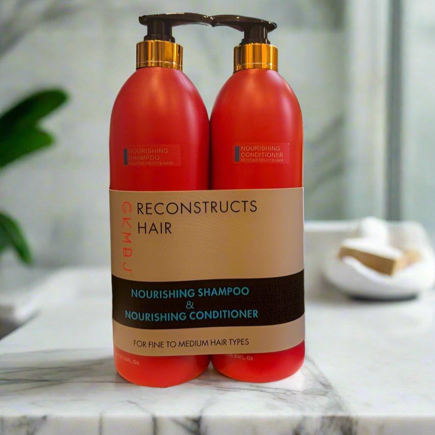 GKMBJ Nourishing Shampoo & Conditioner 1lt each Soothing &  Moistuizing Duo - On Line Hair Depot