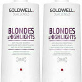 Goldwell Blondes & Highlights Anti Yellow Brassiness Shampoo & Conditioner  1lt Duo Goldwell Dualsenses - On Line Hair Depot