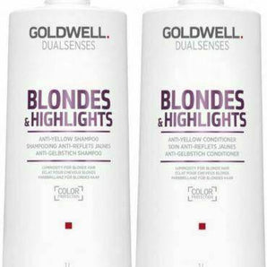 Goldwell Blondes & Highlights Anti Yellow Brassiness Shampoo & Conditioner  1lt Duo Goldwell Dualsenses - On Line Hair Depot