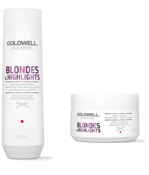 Goldwell Blondes & Highlights Anti Yellow Brassiness Shampoo & Treatment Duo Goldwell Dualsenses - On Line Hair Depot