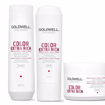 Goldwell Color Extra Rich Brilliance Shampoo Conditioner 60secs Treatment Trio Goldwell Dualsenses - On Line Hair Depot