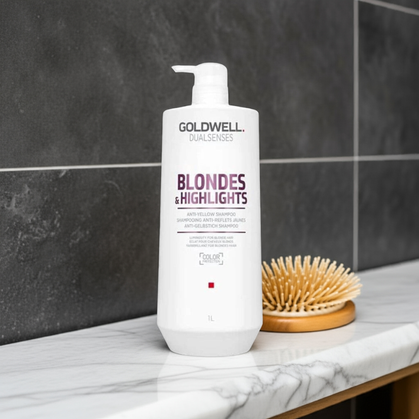 Goldwell Blondes & Highlights Anti Yellow Brassiness Shampoo 1000ml - On Line Hair Depot