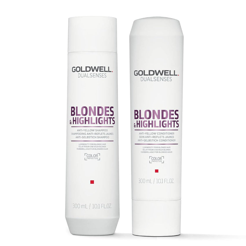 Goldwell Blondes & Highlights Anti Yellow Brassiness Shampoo Conditioner Duo - On Line Hair Depot
