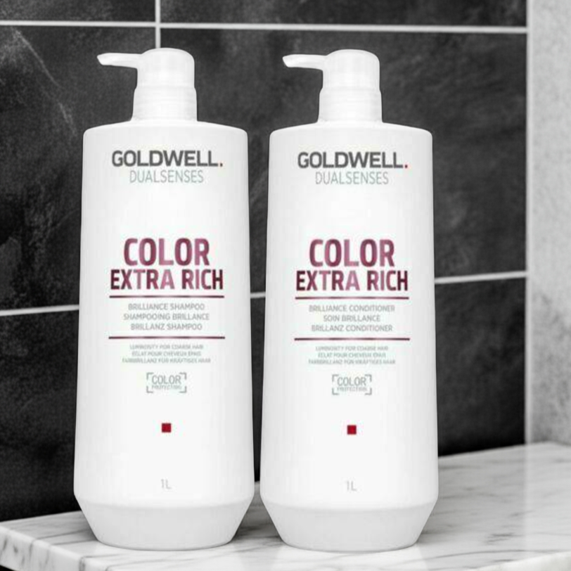 Goldwell Color Extra Rich Brilliance Shampoo & Conditioner Duo 1lts - On Line Hair Depot